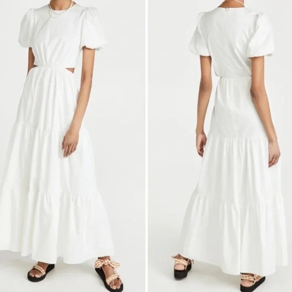 WAYF Plaza Cut Out Tiered Maxi Dress